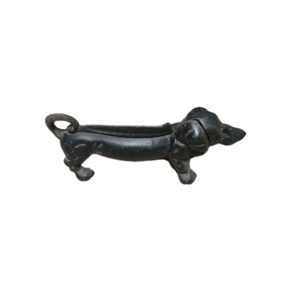 Cast Iron Dachshund Dog Vtg Wienerdog Boot Scraper Figurine‎ 13
